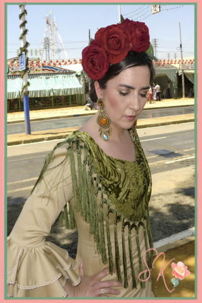 Mi vestido de flamenca de Ángeles Verano en la Feria Abril 2014