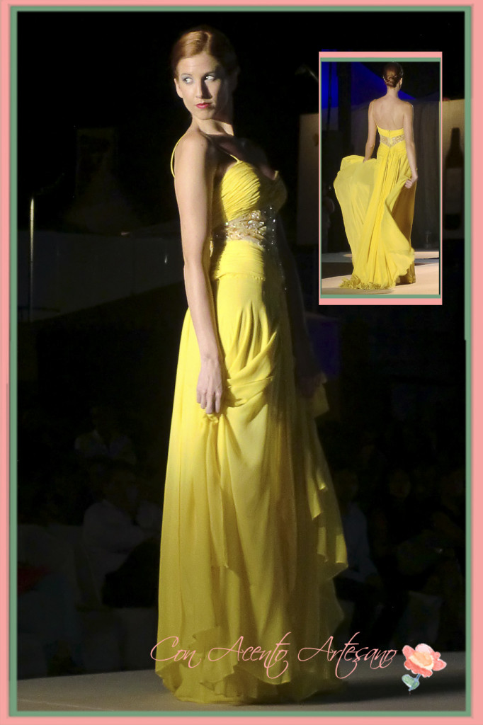 Amarillo para la noche de Petro Valverde en Pasarela Pura Moda 2014