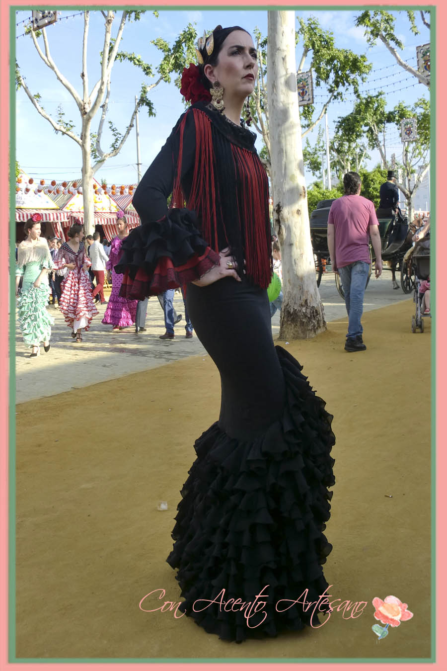 inventar asesino Gracias Traje flamenca negro y rojo Viviana Iorio 2015 - Acento Artesano | Trajes  de flamenca, Moda, Vestidos de Novia, Vestidos de Invitadas y Belleza