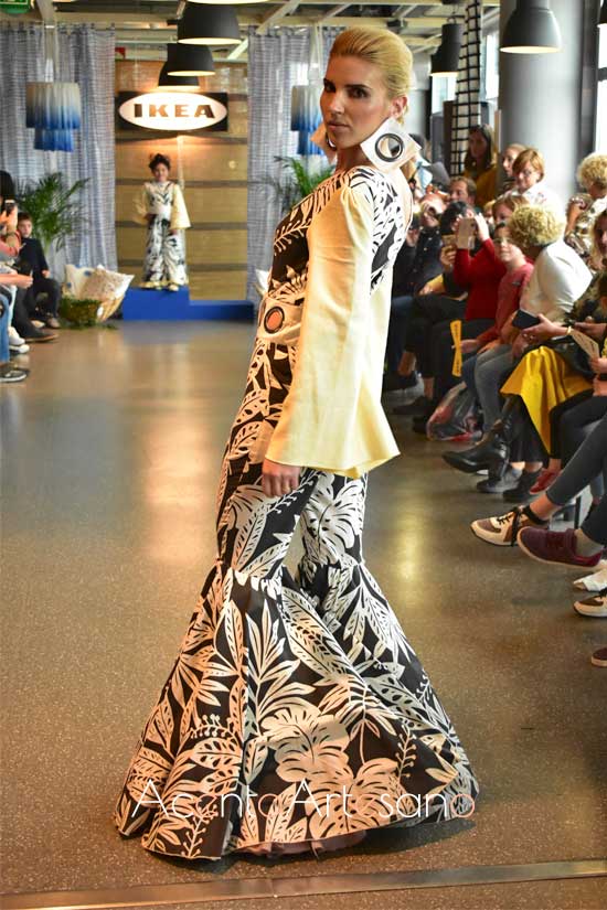 Traje de flamenca de Marta Rodríguez en Certamen Moda Flamenca IKIEA Sevilla